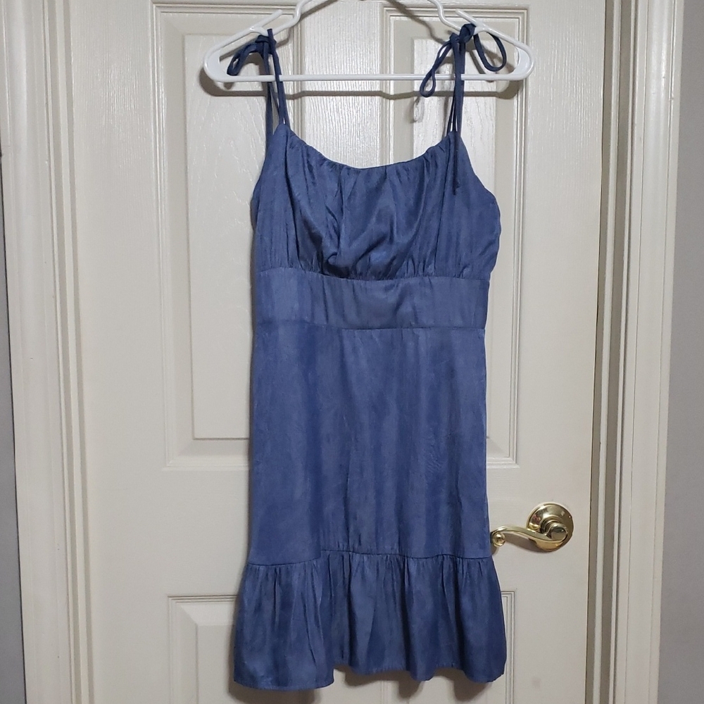 Chic Blue Sleeveless Dress